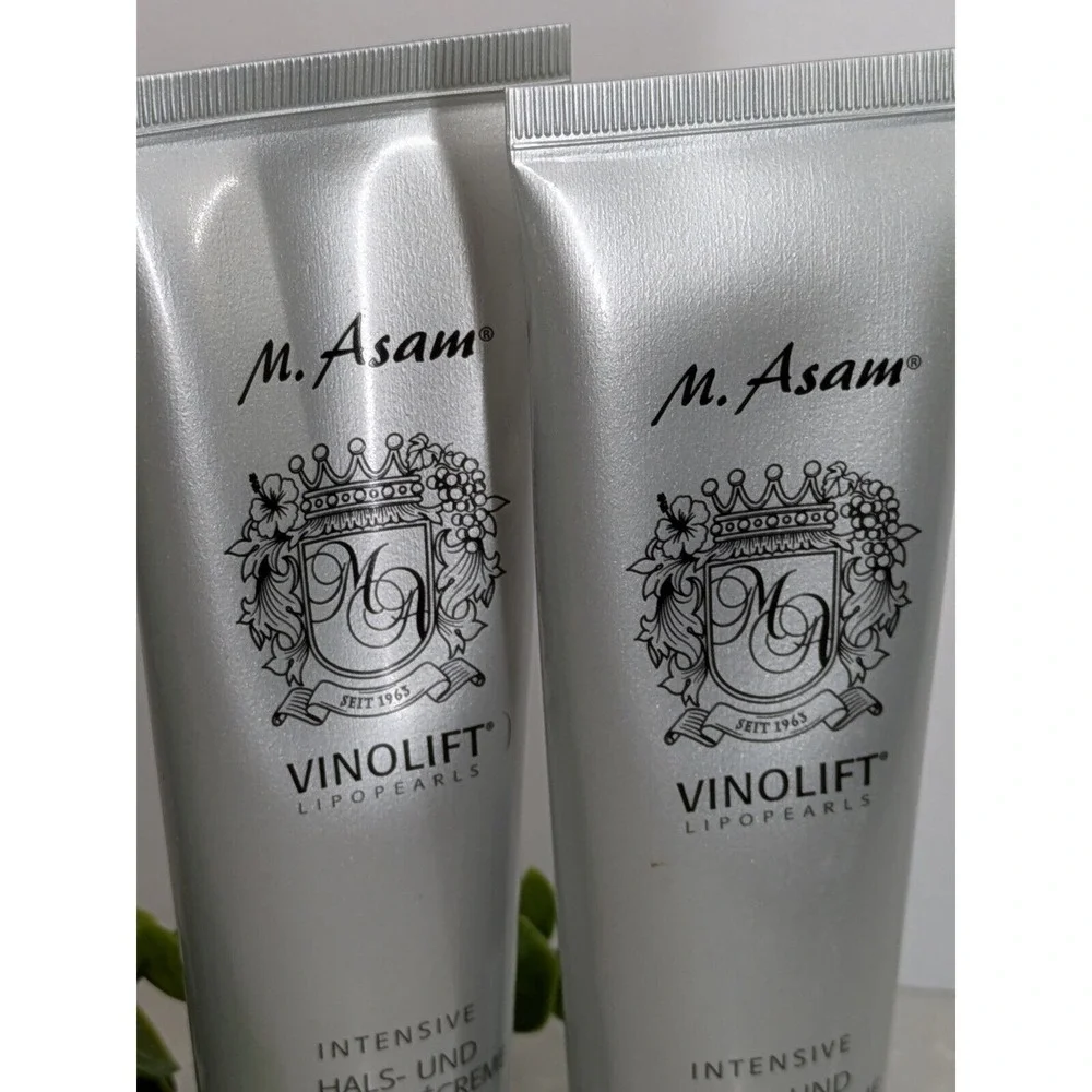 SEALED LOT 2M. Asam Vinolift Lipopearls Intensive Neck Decollete Cream 3.38 oz